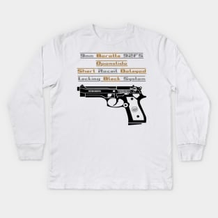 Handgun Beretta 92FS Kids Long Sleeve T-Shirt